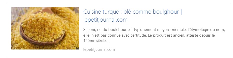 Lepetitjournal.com - Cuisine turque : blé comme boulghour